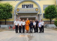 หลวงพี่น้ำฝน นำสวดมนต์ ไหว้พระ โครงการพัฒนาคุณภาพชีวิตผู้ต้องขังสูงอายุ ผู้มีภาวะพึ่งพิงและผู้พิการ สร้างภูมิความสงบผู้ต้องขังเรือนจำคลองเปรม